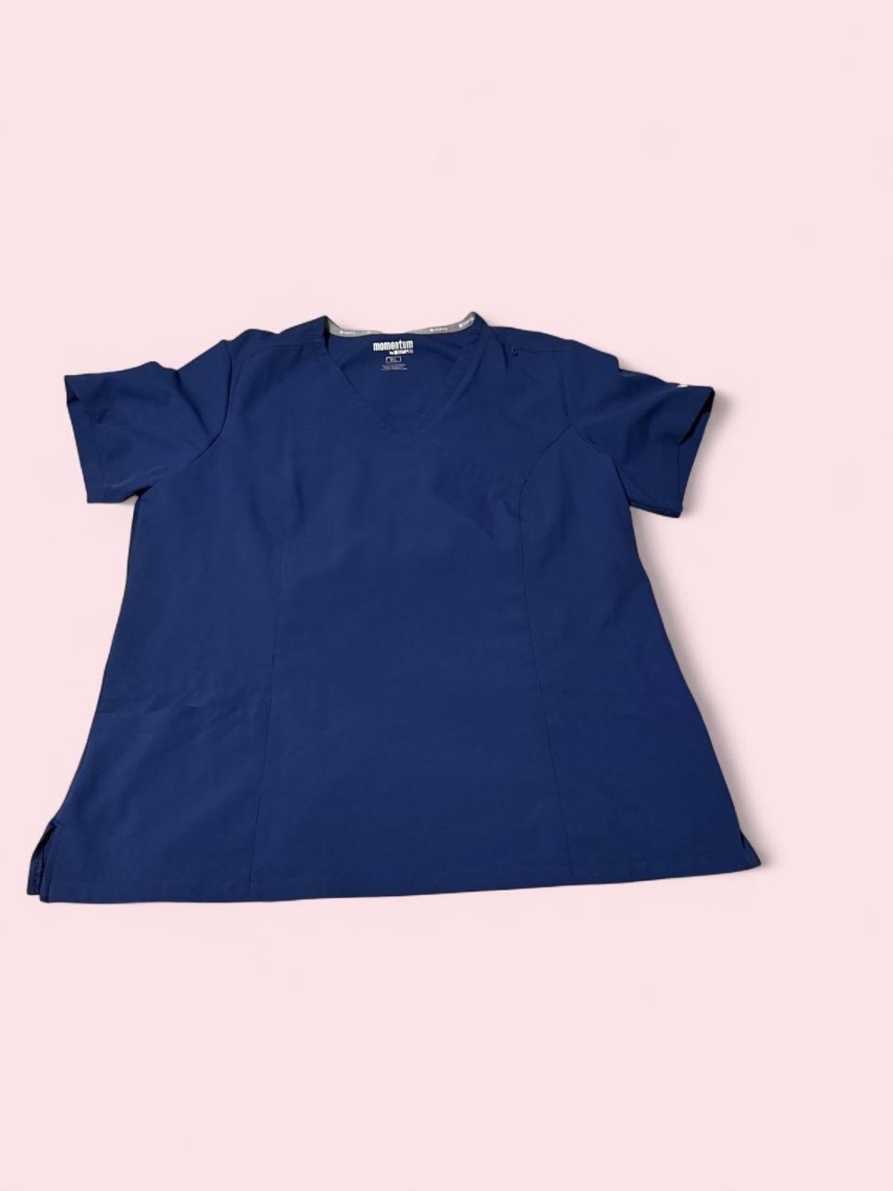 Momentum by maevn Women's Navy Short-Sleeve Scrub Top